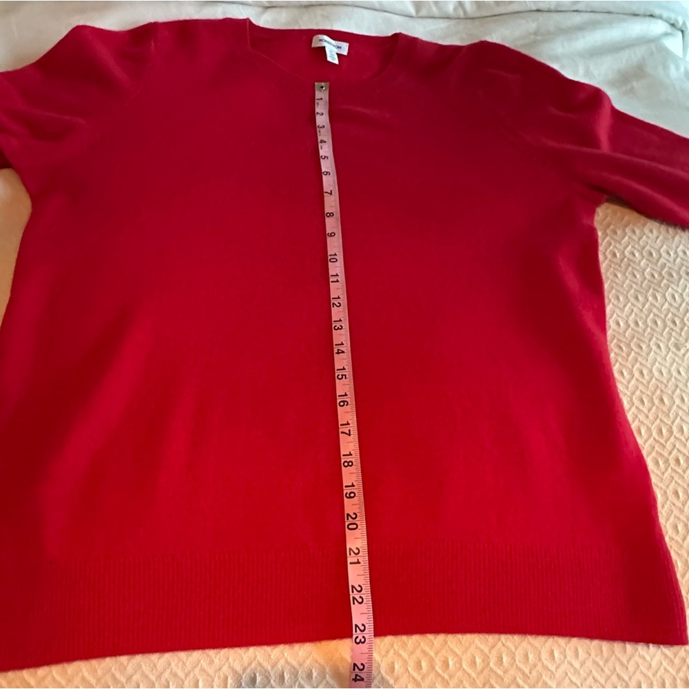 Nordstrom red 100% cashmere crewneck sweater Size XXL - Picture 9 of 13